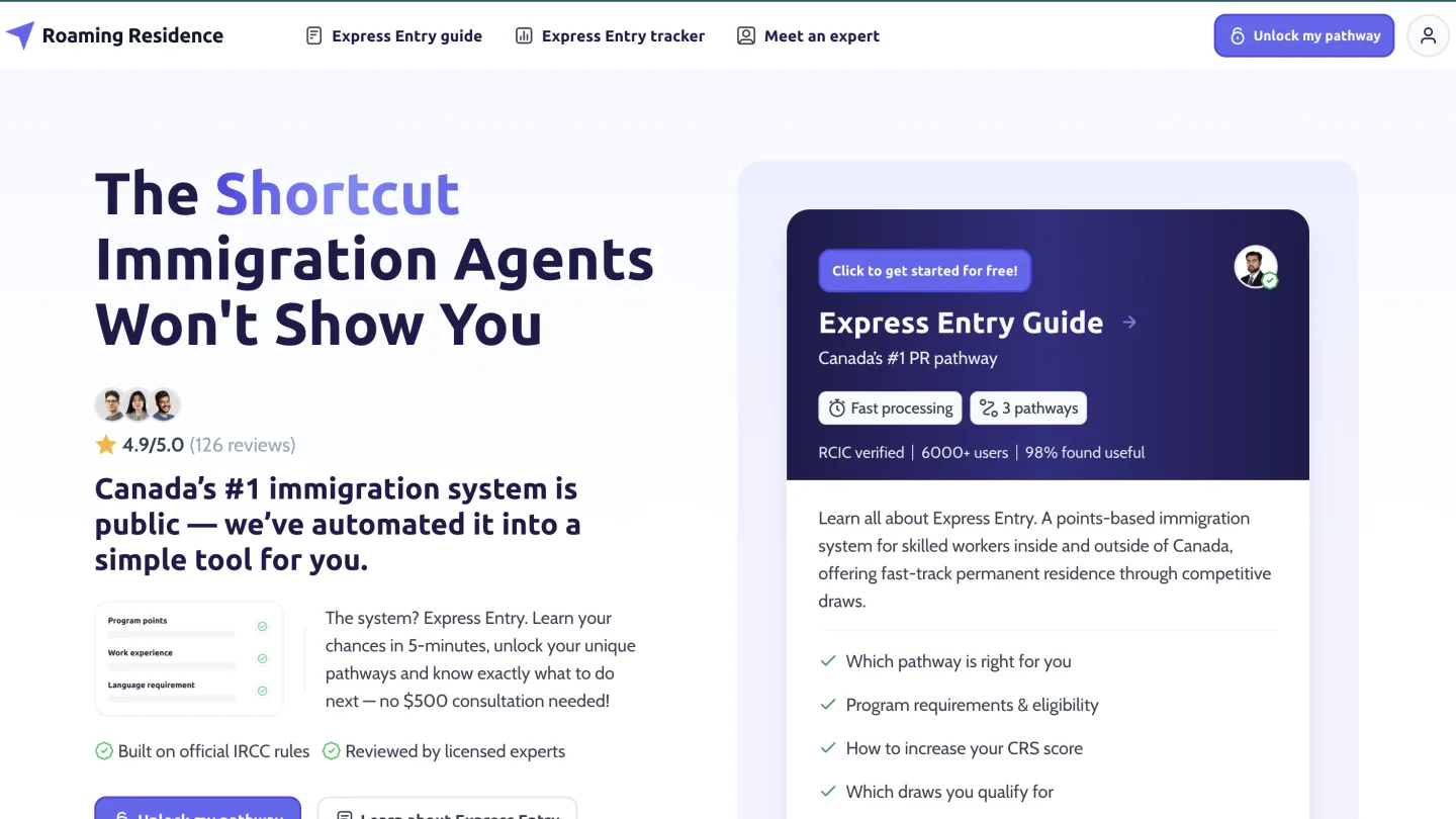 The Roaming Residence website